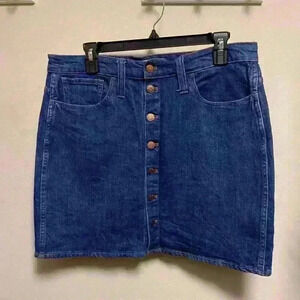 Madewell button down denim skirt